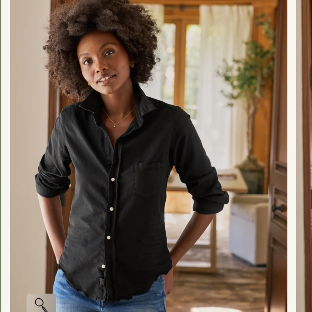 FRANK AND EILEEN
Barry tailored button up black denim shirt